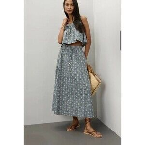 En Saison Lola Printed Midi Skirt Size M